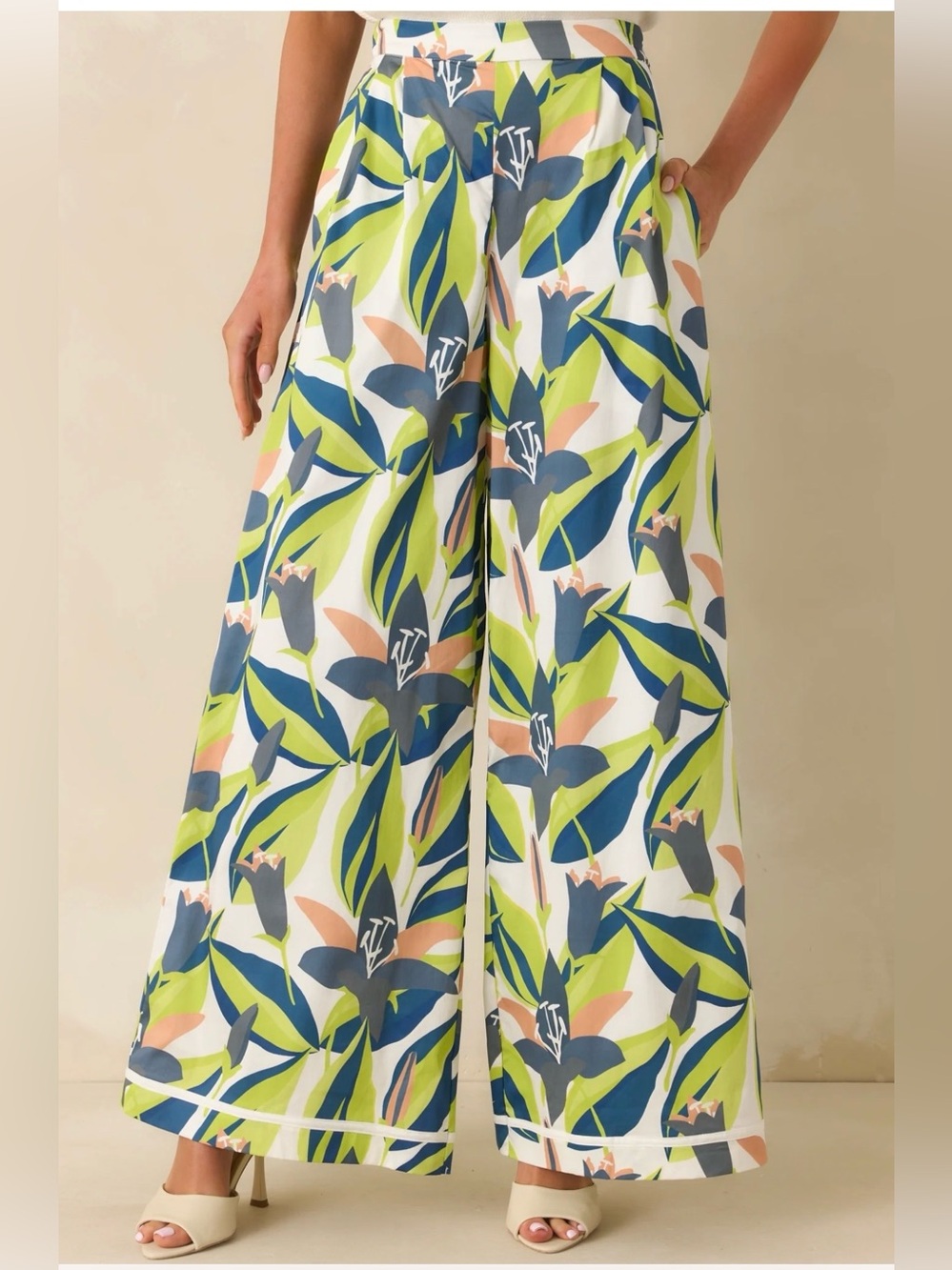 Prosperina Multi Floral Print Cotton Pants